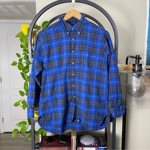Vintage Pendleton Board Shirt Mens XL Blue Red Plaid Wool Outdoorsy  Made In USA